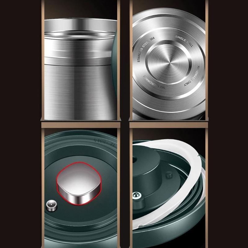 Vacuum Seal Container With 304 Stainless Steels Construction Kitchen Canister Metal Dry Goods Storage Organiser