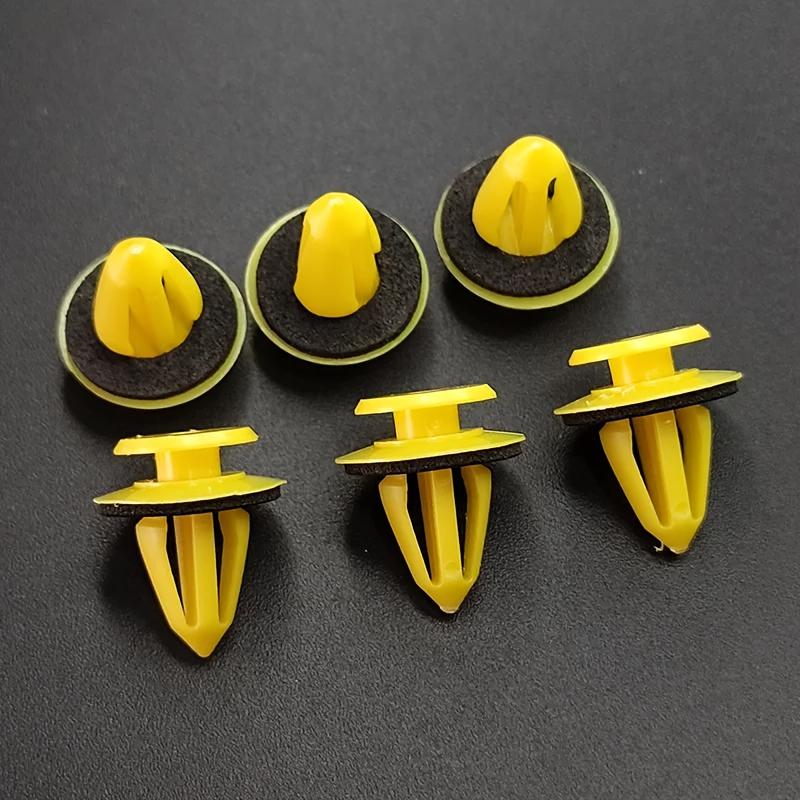 50pcs Yellow and Black Plastic Door Handle Fasteners Universal for Car and Van Accessories, Car Accessory Fasteners