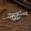 1pc Vintage Silver Celtic Knot Hairpin Niche Punk Style Metal Hairpin Gothic Style Personalized Design Exquisite Headwear