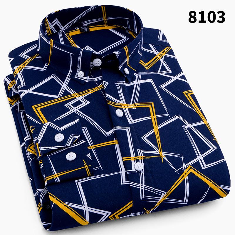 Men Dress Shirt Mens Business Casual Stripe Button Down Shirts Brand Clothing Slim Fit Long Sleeve Camisa Masculina M-5XL NS5561