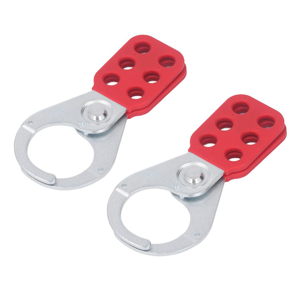 2PCS Safety Tag Out Hasp 1.5 Inch Industrial 6 Hole Galvanized Steel Lockout Hasp