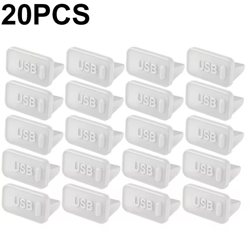 Xiaomi 60/40/20/10PCS USB A Dust Plugs for Laptop Notebook PC USB Charging Ports Protectors Silicone Dustproof Caps Dustplug Cover