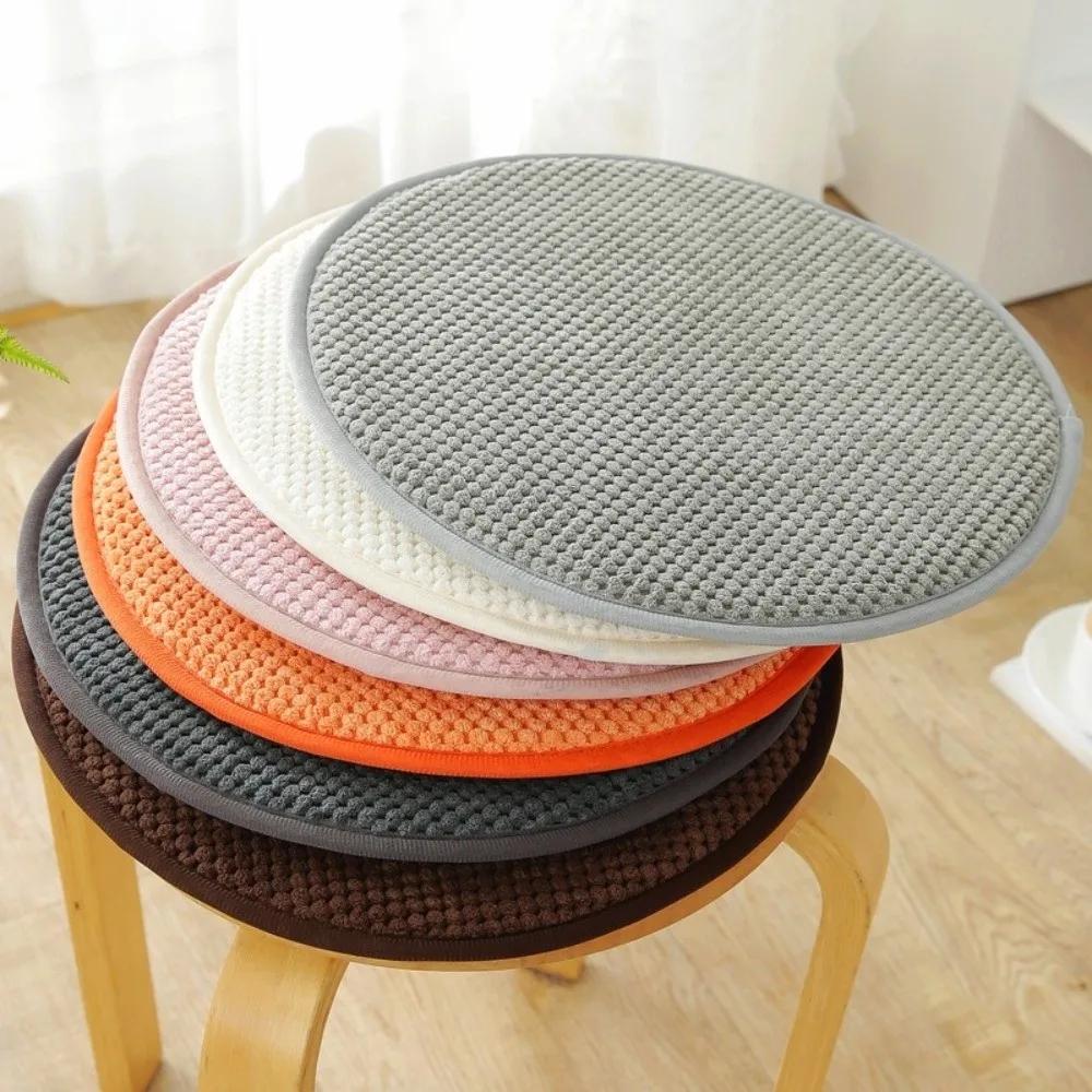 Cozy 25/35cm Seat Pad Non-slip Soft Chair Cushion Thick Warm Round Cushion Winter Season