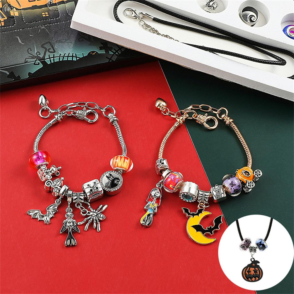 Halloween Advent Calendar Girls, DIY Bracelet Making Kit For For Kids Adult,  Halloween Countdown Calendar Jewelry Gifts