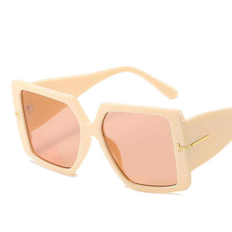 Vintage Oversized Square Gradient Sun Glasses Women Luxury Brand Outdoor Design Fashion Large Legs Sunglasses Lunette eil