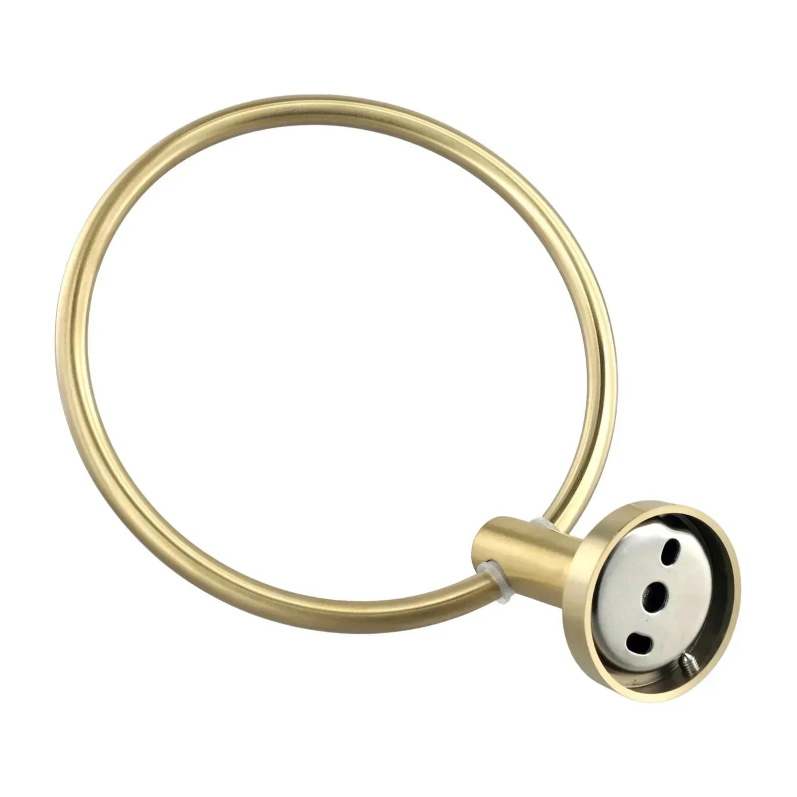 

Golden Bathroom Towel Ring Holder, Wall Mount, Stainless Steel Construction, Easy Installation, Elegant And High End Look China Mainland