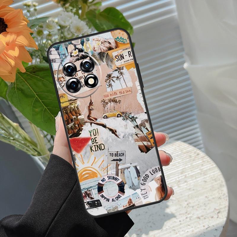 Surf Beachy Blue Summer Collage Case For OnePlus 15 15R 13 13T 13R 12 12R 11 10 10R 10T 8T Nord 5 CE 4 2 3 Lite N20 N30 Cover