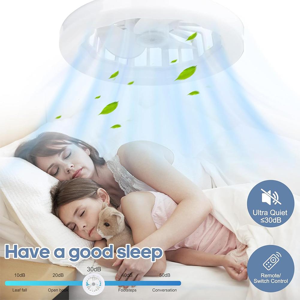 E27 30w LED Ceiling Fan with Light Remote Control Modern Ceiling Fan Stepless Dimmable 3-Speed Ceiling Fan Lamp for Living Room