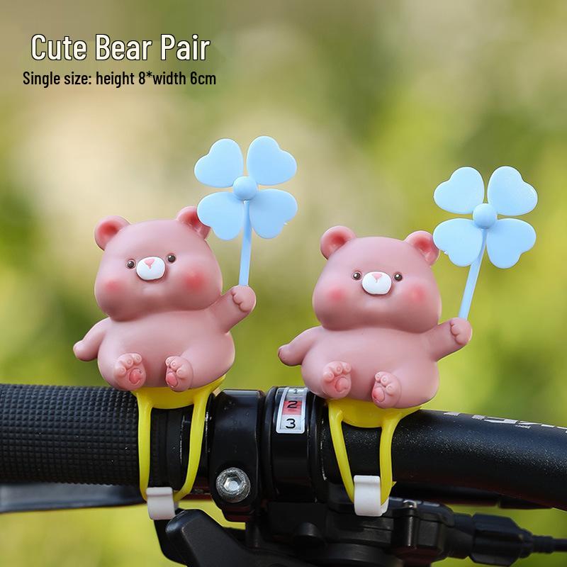 Pinwheel Paradise Tie-Up Doll: Cute Electric Car, Bicycle, Motorcycle, and Stroller Decoration