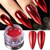 Xiaomi 1 Box Red Chrome Nail Powder Pigment Magic Mirror Metallic Nail Glitter Rubbing Dust Charms Makeup Nail Art Decorations Manicure