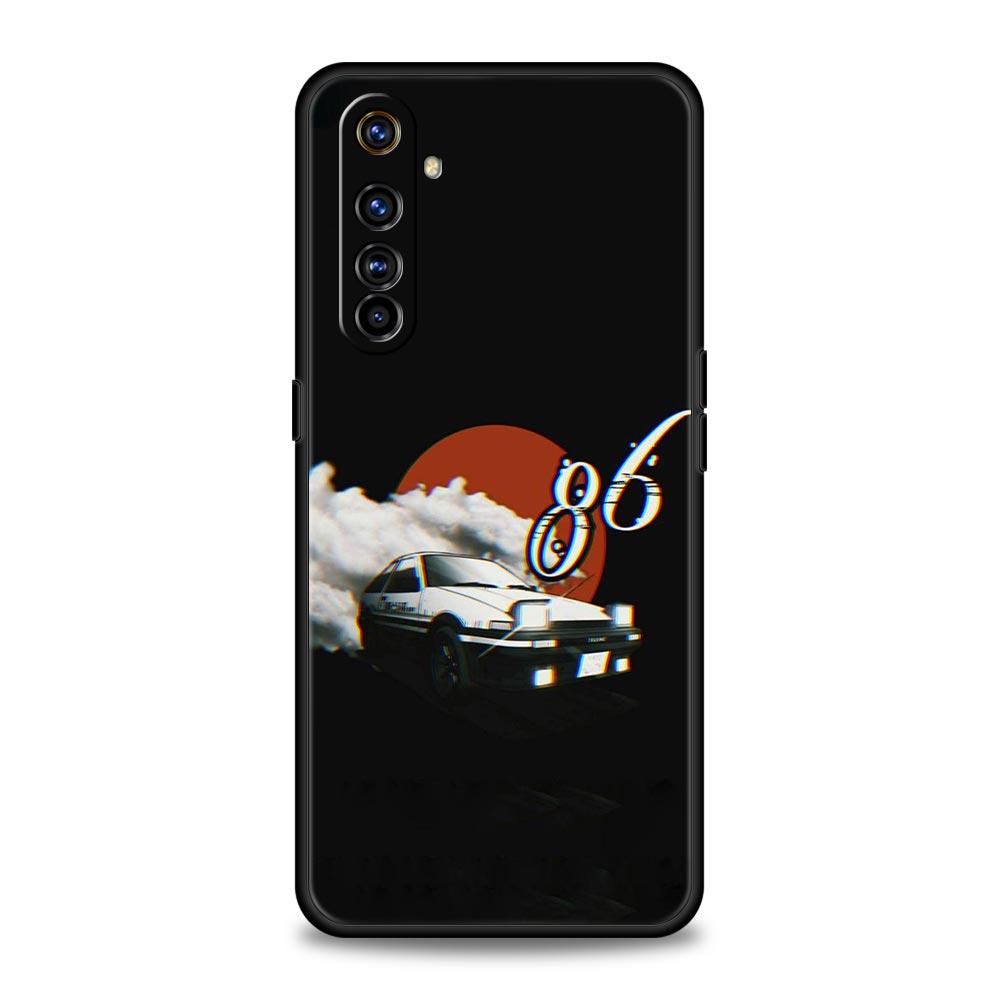 Initial D Car Case For Realme C67 C63 C55 C53 C35 C25 C21 GT 2 3 5 6 10 11 12 13 Pro Plus 5G Soft TPU Phone Cover Fundas Capas