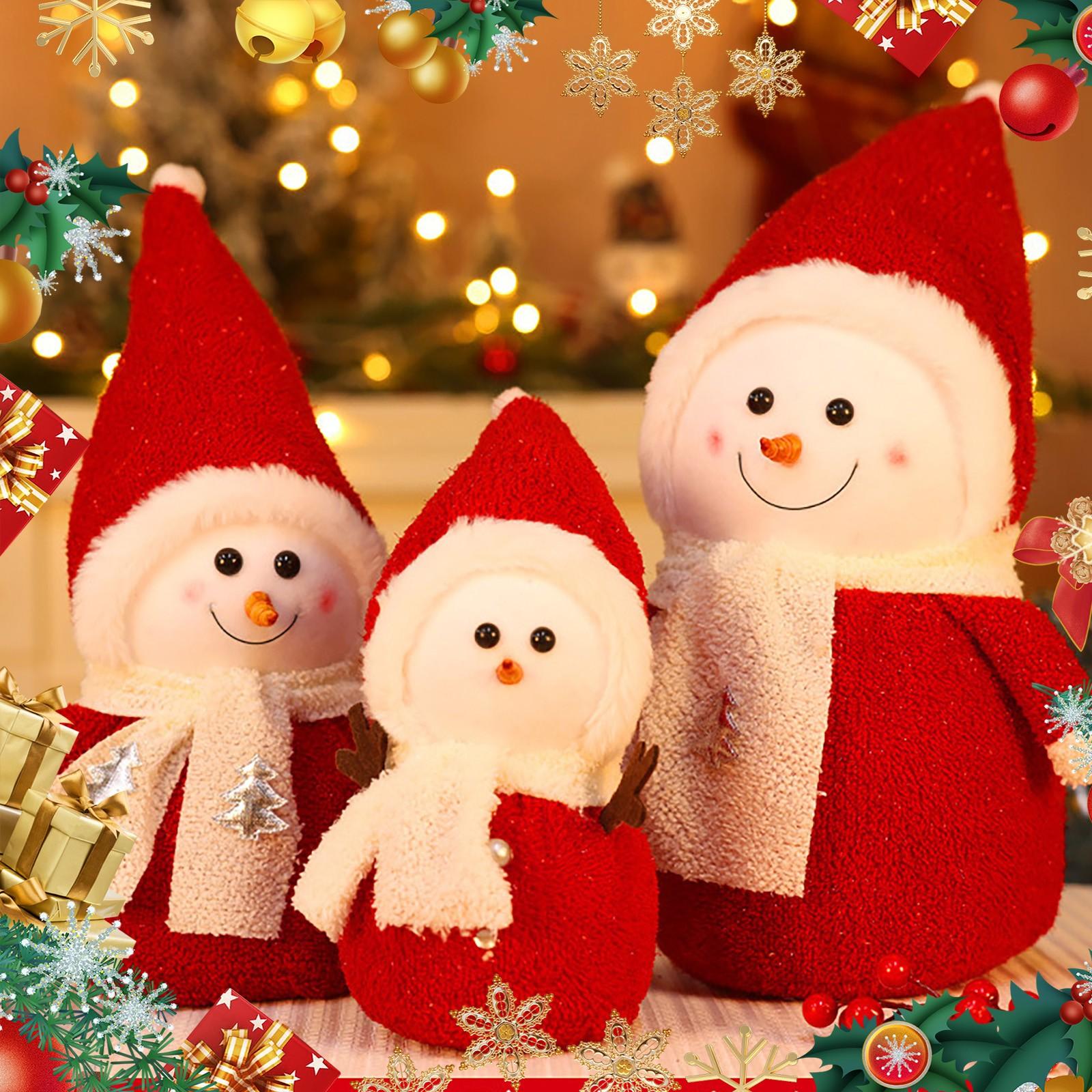 

Рождественская кукла-снеговик Рождественская кукла Украшения Праздничные подарки Декорации для оформления витрин торговых центров One Size красный