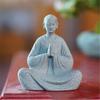 Praying Monk Statue Buddhas Statue Figurines Aquarium Decorations for Garden Outdoor Indoor Ornament Fish Tanks Decors