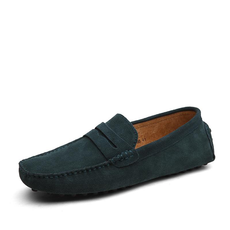 2024 Leichte Fahrschuhe Frühling Herbst Mokassins Herren Halbschuhe Hochwertige echte Lederschuhe Klassischer Stil Wildleder Herren Flats