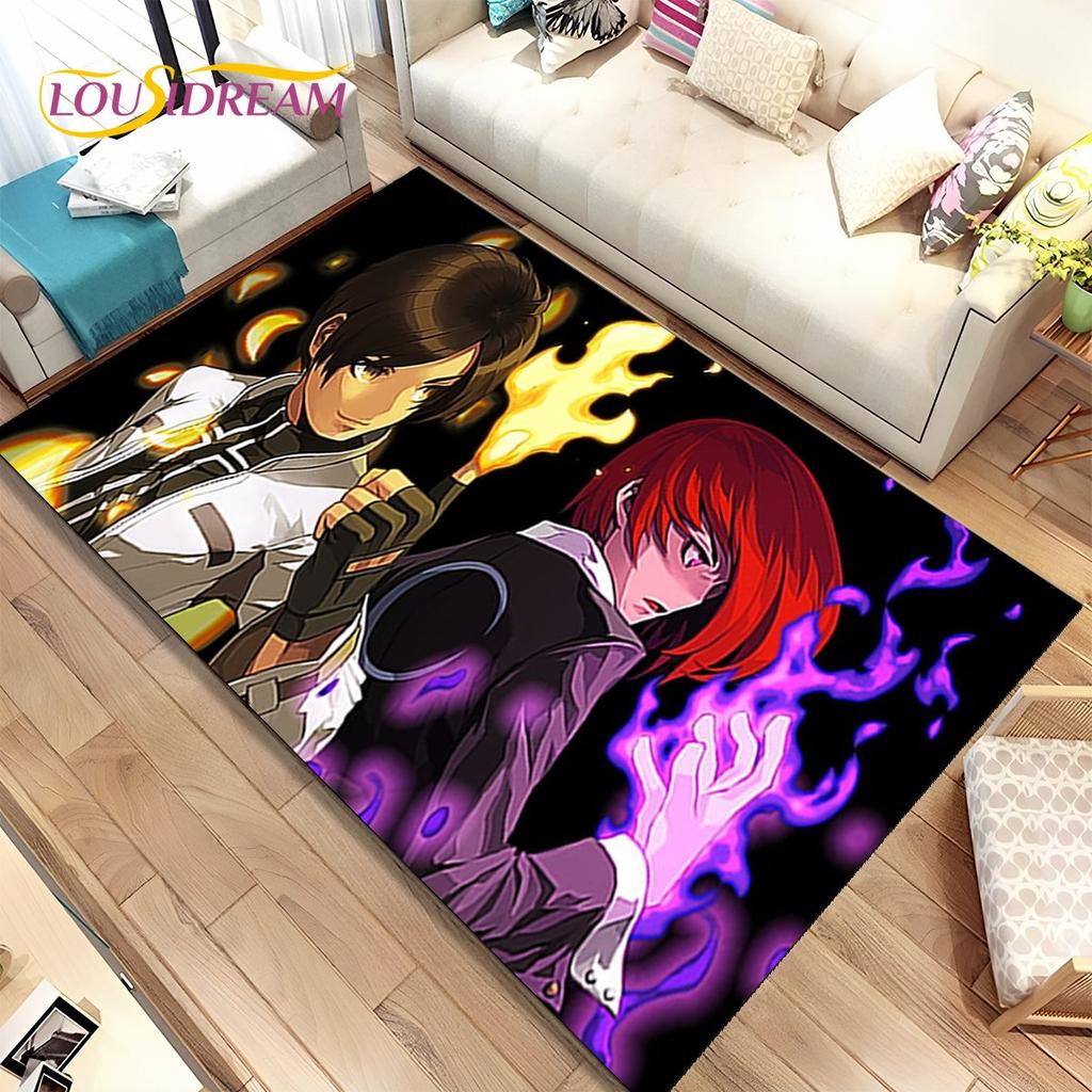 3D King of Fighters Retro Game Gamer Area Rug,Carpet Rug for Home Living Room Bedroom Sofa Doormat Decor,kids Non-slip Floor Mat