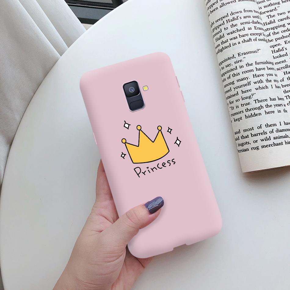 Love Heart Case For Samsung A6 2018 Cover A600F Silicon Tpu Phone Case For Samsung Galaxy A 6 A6 Plus 2018 A605F Case Cat Cactus