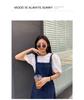 Women's Loose-Fit Denim Overall Skirt - Casual French Street Style Suspender Dress with Side Slit.