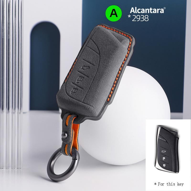 Alcantara For Lexus Es200 300H Rx Ux260 Car Key Case Accessories Keychain Suede Cover Shell Keychain Styling