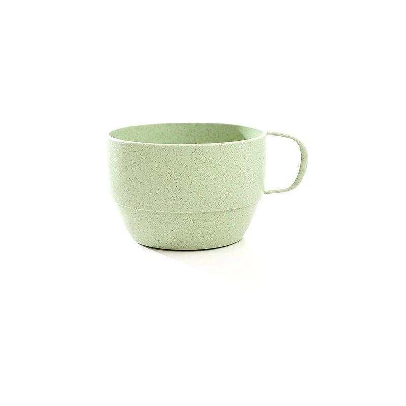 

Practical New Wheat Straw Milk Cup European Style Coffee Tea Mug Simple Breakfast Drinking Cup Eco-friendly Drinkware 201-300ml зелёный