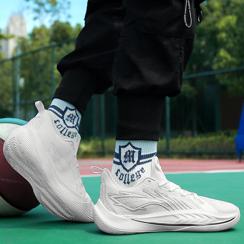New Mesh Breathable Basketball Shoes for Men Shock-absorbing Wear-resistant and Anti-slip Professional Practical Sports Shoes