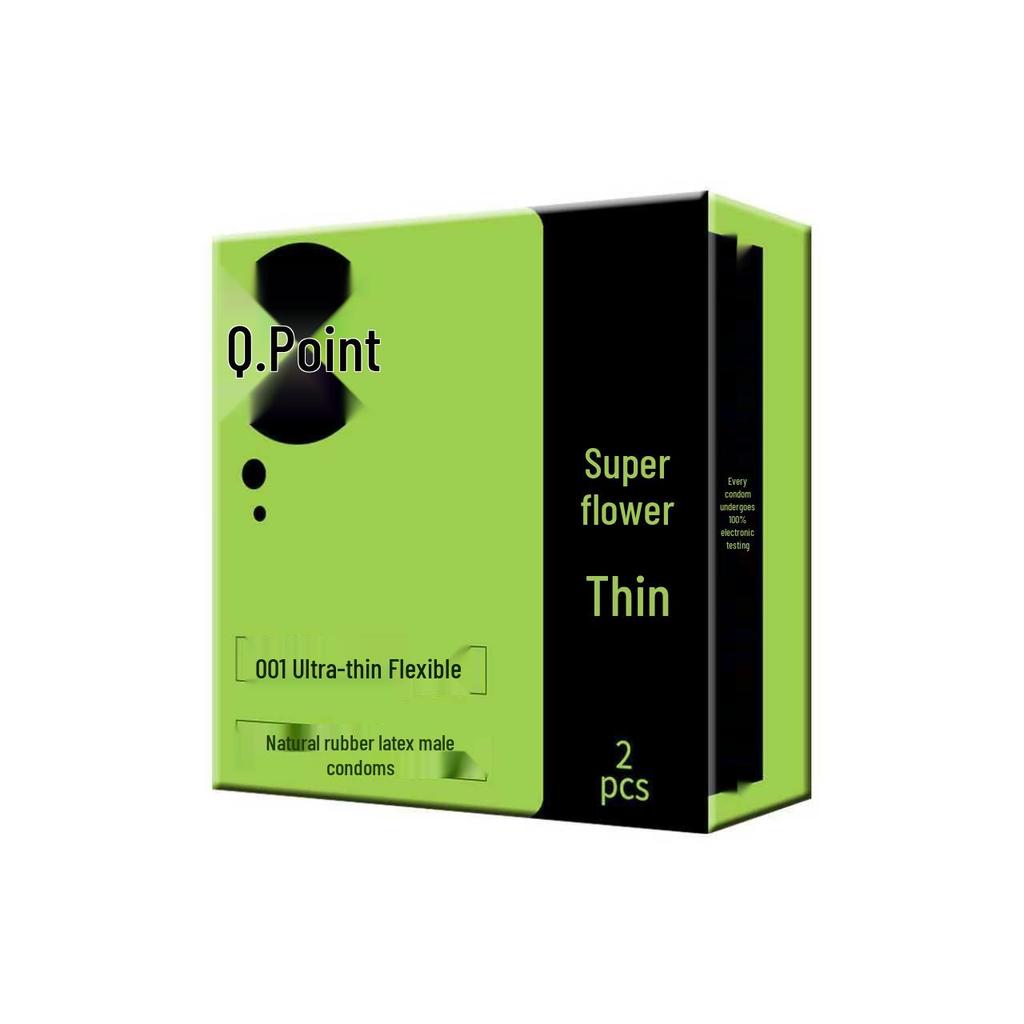 Q-point Ultra-thin Clitoral Stimulating Beaded Condoms - Long-lasting and Safe for Men