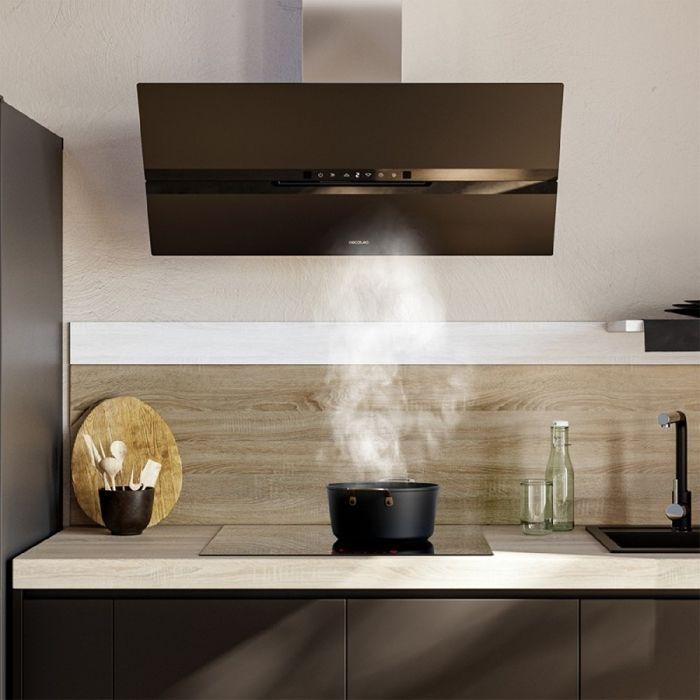 Hotte décorative - CECOTEC - Bolero Flux DT 908010 - Verre Noir - 90 cm - A++