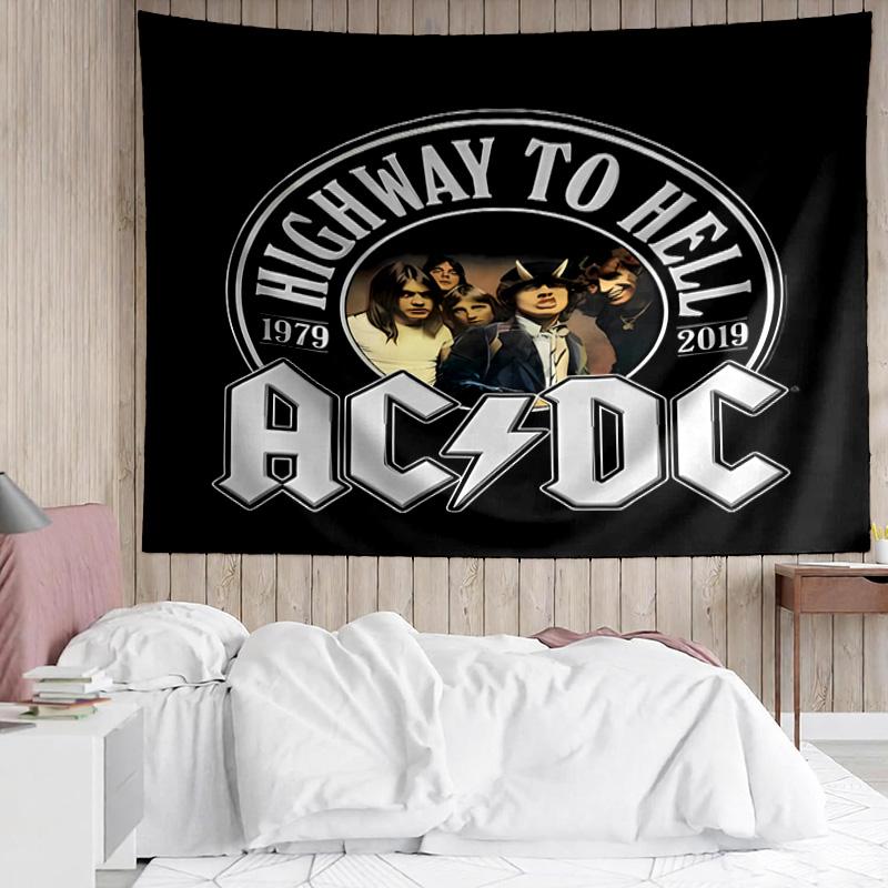 ACDC Tapestry for Bedroom Aesthetic Classroom Tapestries Wall Hanging for Living Room Dorm Office,Ideal Creative Gift