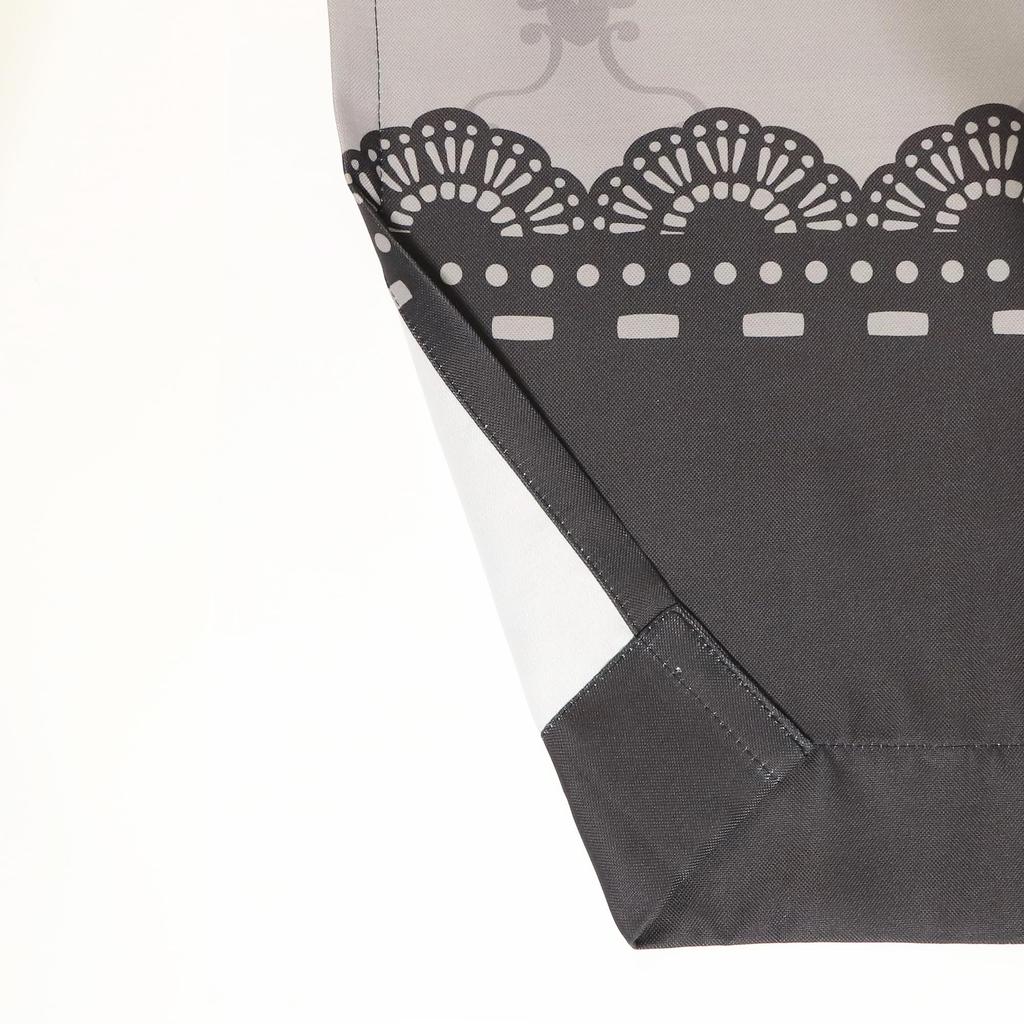 MORIPiLO Sanrio Blackout My Melody and Kuromi Connecting Art Set of Cute Sanrio Midnight Black Makura no Morishita Curtains, (Picture Pattern,