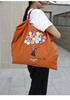Ball Chain Authentic Large Balloon Marianne Battle Shopping Bag Eco Bag 363102 [Ball & Chain] & M.B (M.B Balloon, ORANGE)