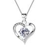 Love Heart Necklace for Women, Fashionable Temperament, Peach Heart Pendant, Collarbone Chain, Neck Chain