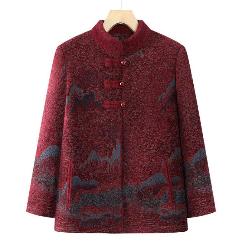Winter mink velvet jacket women's velvet thickened cotton-padded clothes old lady clothes