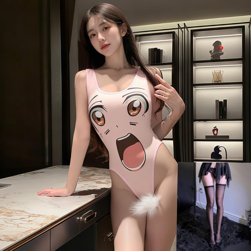 Sex underwear c two-dimensional animation sex underwear sexy one-piece swimsuit free of student soft girl powder