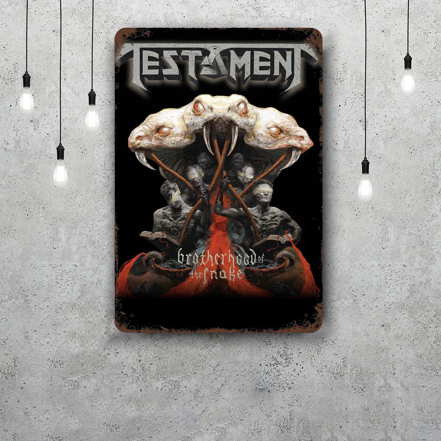

Testament Classic Poster Rusty Metal Plaque Retro Decorative Plate Bar Man Cave Garage Club Metal Sign Wall Decoration 20x30cm（7.8x11.8inch）