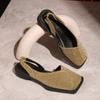 Large-size Vintage Chic Sandals with A Unique Design, A Niche Style, 2026 New Model, Closed-toe, Thick Heel, Women's Foreign Trade Wholesale