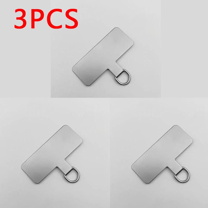 1/3/4pcs Universal Metal Phone Lanyard Gasket Patch Durable Ultra Thin Mobile Phone Sling Rope Card Clip Strap Hang Cord Tab