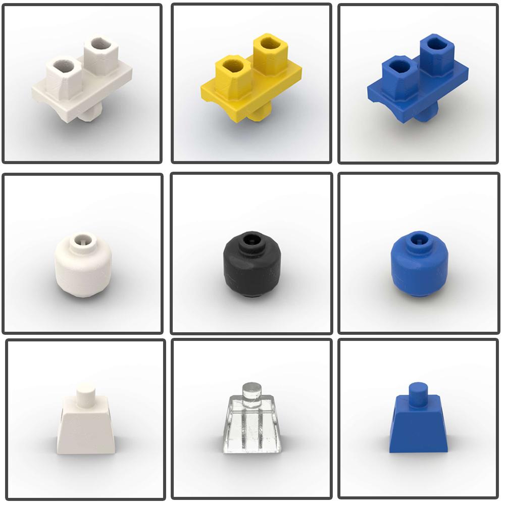 MOC 10PCS Figures Accessories 3626 983 973 971 Building Blocks Kit Body 970c00 Part Bricks Compatible DIY Playthings For Children Present