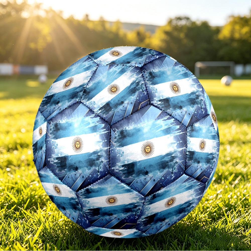 Argentina Football Printed Size 5 Soccer Ball Wear Resistant Standard Adult Training Football Fan Gift for Indoor Outdoor Match Sports