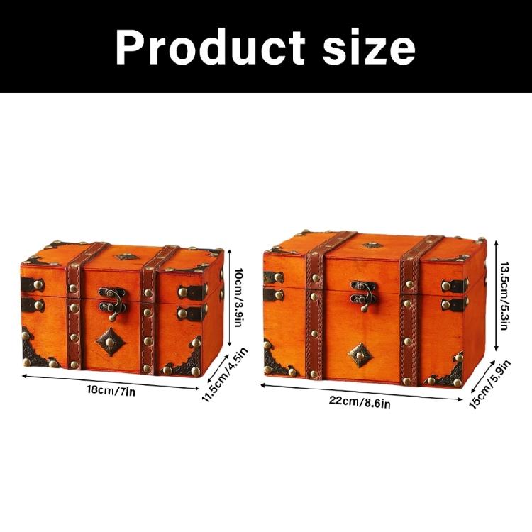 Wooden Storage Box With Locking Mechanism And Leather Accent For Home Use Documents Small Item Organization Case