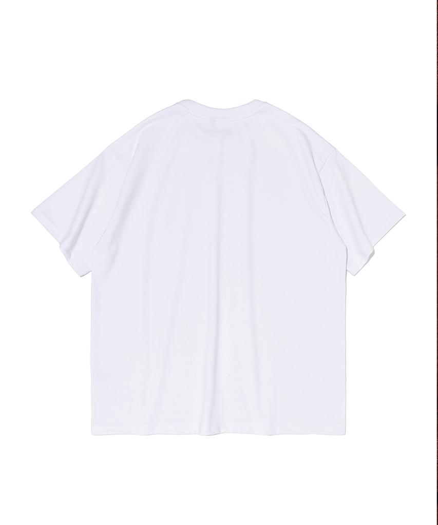 EMEIJIGEULAEM (Boxy Tee) Maggram Summer Girl Graphic Short Sleeve T-Shirt (White)