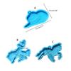 Shiny Glossy Horse Riding Cowboy Hat Keychain Silicone Epoxy Resin Mold DIY Pendant Jewelry for Valentine Gift Craft