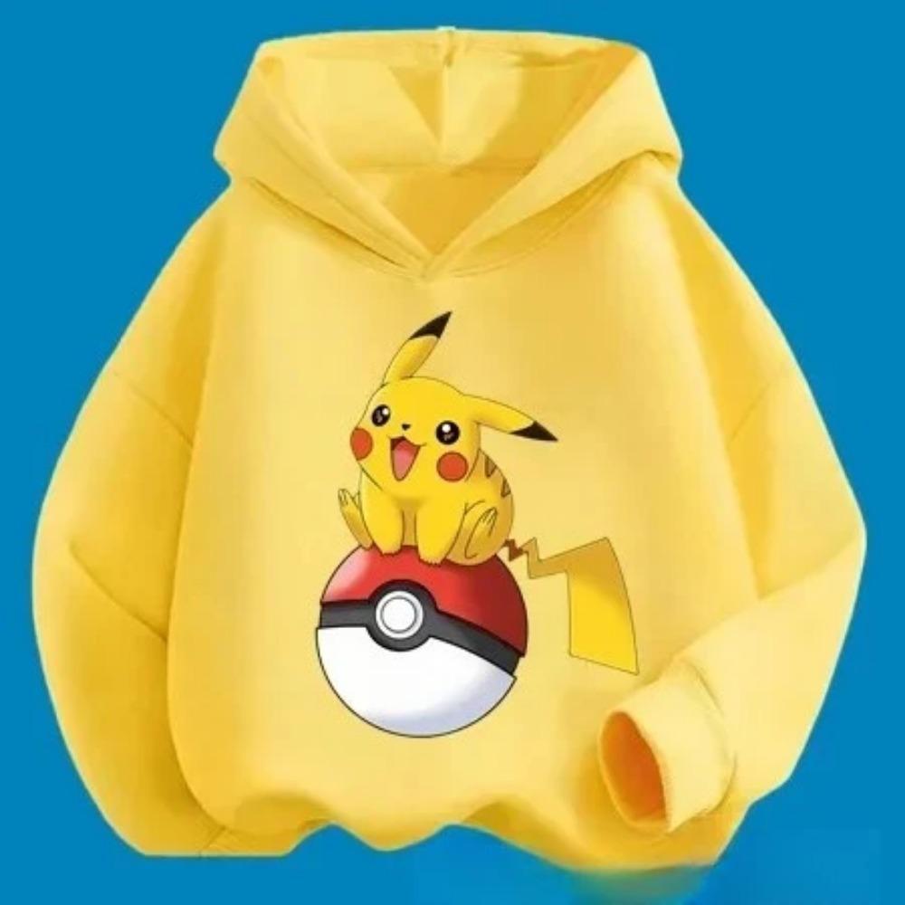 2025 Nová kreslená mikina s roztomilým potiskem Pikachu pro dívky, zimní horký prodej, ležérní pohodlná mikina, sportovní tričko