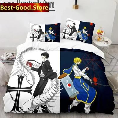 3D Hunter X Hunter Bedrucktes Bettset Bettbezug Kissenbezug Bettwäscheset Bettlaken Steppdeckenbezug Full Queen King Size