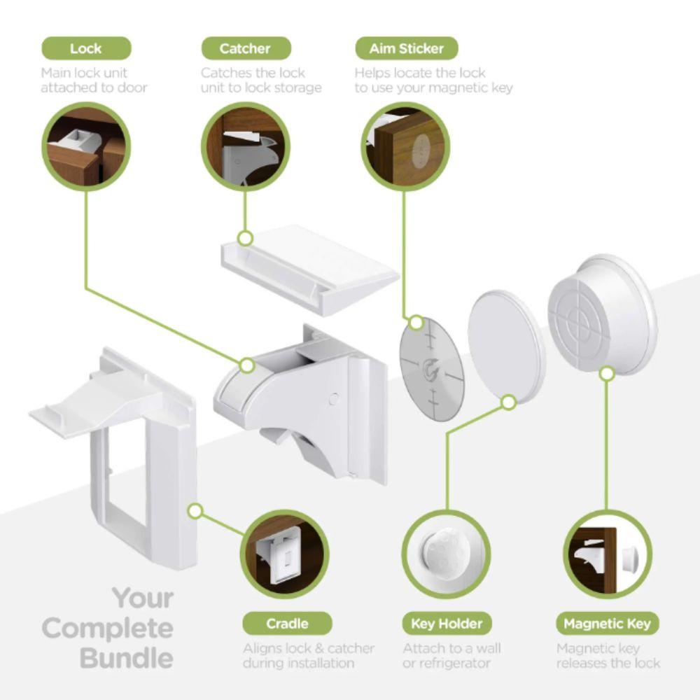 Self-adhesive Baby Safety Lock Invisible Lock Invisible Magnetic Locks  Kids Security