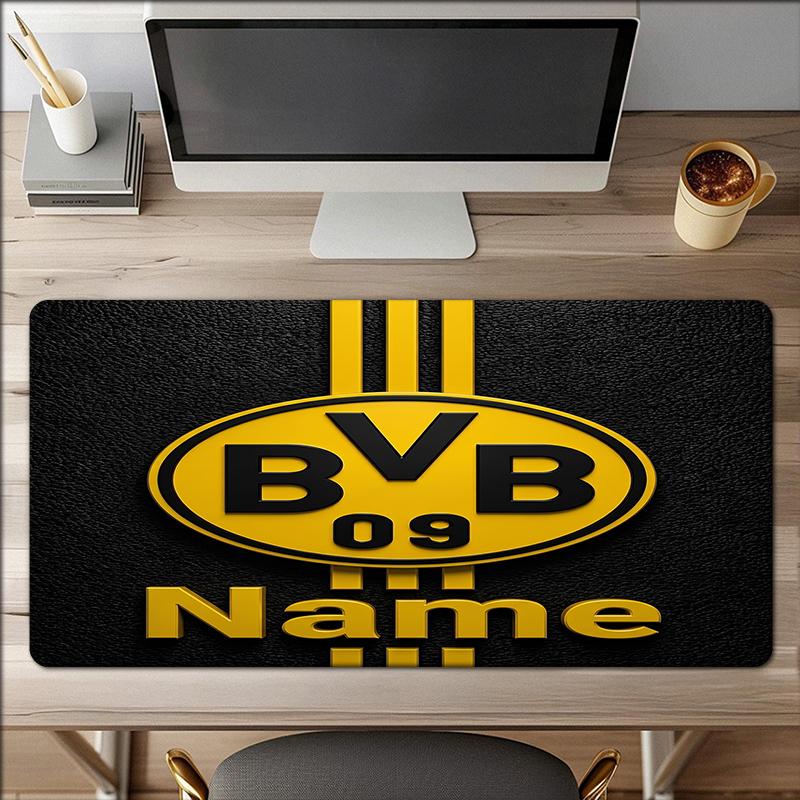 Custom Name Borussia Dortmund Theme Mouse Pad Non Slip Rubber Base Multifunctional Office Home Decor Perfect For Workspace Personalization