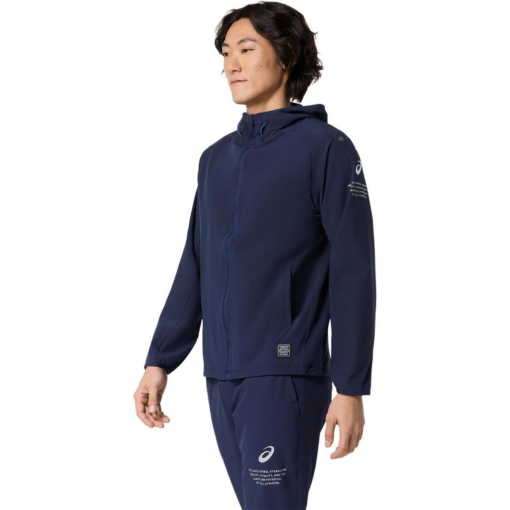 Trainingskleding WATERAFSTOTEND STRETCH GEWEVEN HOODIE MIDNIGHT 3XL [ASICS]