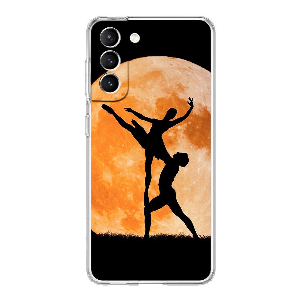 Simple Swan Dance Ballet Clear Phone Case For Samsung Galaxy S23 S22 5G S20 Ultra S21 FE 5G S10E S9 S8 S10 Plus Soft Back Cover