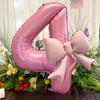 1pc Large Pink Number-Shaped Foil Balloons for Birthday Party Anniversary Festival Banquet Celebration Atmosphere and Decorative