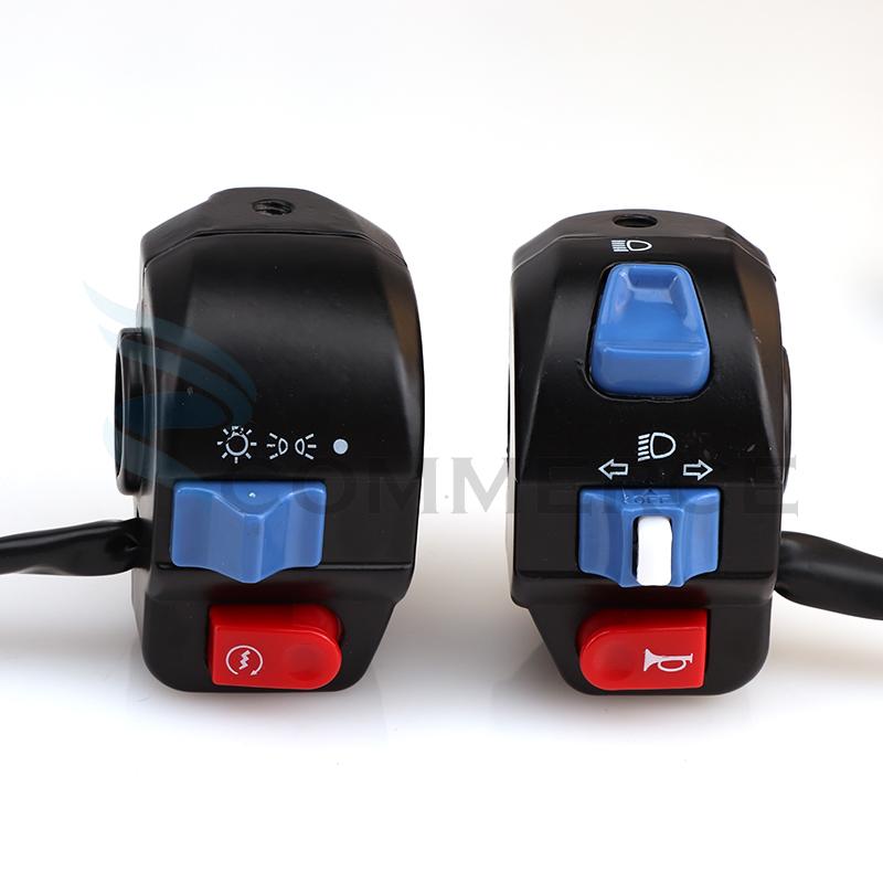 Aluminum 22mmATV Motorcycle Switches Motorbike Horn Button Turn Signal Electric Fog Lamp Light Start Handlebar Controller Switch