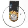 Orion 22cm Universeller Glasdeckel mit Edelstahlrand und Dampfloch