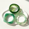 Gradient Acrylic Bracelets Translucent Chunky Cuffs Wrist Jewelry Resin Bangles  Music Festival